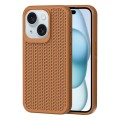 For iPhone 15 Plus Heat Dissipation Phone Case(Brown)