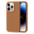 For iPhone 14 Pro Heat Dissipation Phone Case(Brown)
