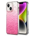 For iPhone 14 Plus Dynamic Colorful Rhombus Diamond Series PC + TPU Phone Case(Pink)