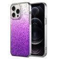 For iPhone 12 Pro Dynamic Colorful Rhombus Diamond Series PC + TPU Phone Case(Purple)