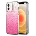 For iPhone 12 Dynamic Colorful Rhombus Diamond Series PC + TPU Phone Case(Pink)