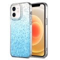For iPhone 12 Dynamic Colorful Rhombus Diamond Series PC + TPU Phone Case(Blue)