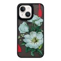 For iPhone 15 Skin Feel Matte TPU+PC Shockproof Phone Case(Camellia)