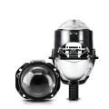 T02 1 Pair 2.5 inch Car Bifocal LED Lens Headlight(Black)