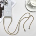 For iPhone 15 Pro Max MagSafe Magnetic PC + TPU Phone Case with Lanyard(Khaki)