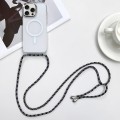 For iPhone 15 Pro Max MagSafe Magnetic PC + TPU Phone Case with Lanyard(Colorful Black)