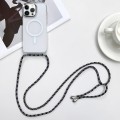 For iPhone 13 Pro MagSafe Magnetic PC + TPU Phone Case with Lanyard(Colorful Black)