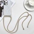 For iPhone 11 Pro Max MagSafe Magnetic PC + TPU Phone Case with Lanyard(Khaki)