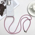 For iPhone 11 MagSafe Magnetic PC + TPU Phone Case with Lanyard(Blueberry Houndstooth)