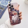 For iPhone 15 Pro Max Precise Hole Oil Painting Glossy PC Phone Case(Tower)
