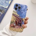 For iPhone 15 Pro Max Precise Hole Oil Painting Glossy PC Phone Case(Train)