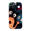 For iPhone 15 Precise Hole Glossy PC Phone Case(Cute Monster)