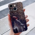 For iPhone 15 Plus Precise Hole Oil Painting Pattern PC Phone Case(Rain)