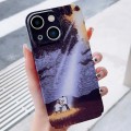 For iPhone 15 Plus Precise Hole Oil Painting Pattern PC Phone Case(Shine)
