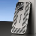 For iPhone 15 Pro Max Ice Sense Heat Dissipation Electroplating Frosted Phone Case(Grey)