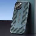 For iPhone 15 Ice Sense Heat Dissipation Electroplating Frosted Phone Case(Dark Blue)