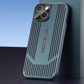 For iPhone 14 Ice Sense Heat Dissipation Electroplating Frosted Phone Case(Dark Blue)