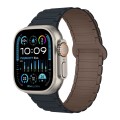 For Apple Watch Ultra 2 49mm I-Shaped Magnetic Silicone Watch Band(Midnight Chocolate)