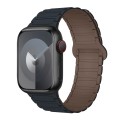 For Apple Watch SE 2022 40mm I-Shaped Magnetic Silicone Watch Band(Midnight Chocolate)