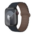 For Apple Watch Series 5 44mm I-Shaped Magnetic Silicone Watch Band(Midnight Chocolate)
