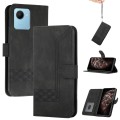 For Realme C30 4G/Narzo 50i Prime/C30s Cubic Skin Feel Flip Leather Phone Case(Black)