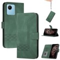For Realme C30 4G/Narzo 50i Prime/C30s Cubic Skin Feel Flip Leather Phone Case(Green)