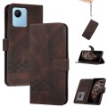 For Realme C30 4G/Narzo 50i Prime/C30s Cubic Skin Feel Flip Leather Phone Case(Brown)