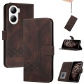 For ZTE Libero 5G IV Cubic Skin Feel Flip Leather Phone Case(Brown)