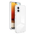 For Motorola Moto Edge 30 Neo 3 in 1 Clear TPU Color PC Frame Phone Case(White)