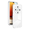 For Honor X9b 3 in 1 Clear TPU Color PC Frame Phone Case(White)