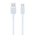 USAMS US-SJ688 USB to USB-C / Type-C 3A Striped Fast Charge Data Cable, Length:1m(Blue)