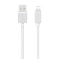 USAMS US-SJ694 USB to 8 Pin 2.4A Striped Fast Charge Data Cable, Length:2m(White)