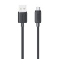 USAMS US-SJ690 USB to Micro USB 2A Striped Fast Charge Data Cable, Length:1m(Black)