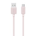 USAMS US-SJ700 USB to Micro USB 2A Striped Fast Charge Data Cable, Length:3m(Pink)