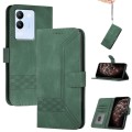 For vivo V29e 5G Global/Y200 5G Global Cubic Skin Feel Flip Leather Phone Case(Green)