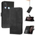 For vivo Y17/Y15/Y12/Y11 Cubic Skin Feel Flip Leather Phone Case(Black)