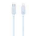 USAMS US-SJ692 USB-C / Type-C to 8 Pin 30W Striped Fast Charge Data Cable, Length:1m(Blue)