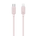 USAMS US-SJ697 USB-C / Type-C to 8 Pin 30W Striped Fast Charge Data Cable, Length:2m(Pink)