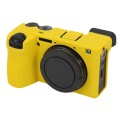 For Sony ILCE-6700 / A6700 Litchi Texture Soft Silicone Protective Case(Yellow)