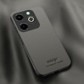 For Infinix Hot 40i HUIYI Leather MagSafe Magnetic Phone Case(Grey)