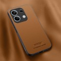For Xiaomi Redmi Note 13 Pro 4G HUIYI Leather Magnetic Phone Case(Brown)