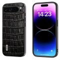 For Google Pixel 9 Pro ABEEL Crocodile Texture Genuine Leather Phone Case(Black)