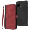 For Sharp Aquos sense4 4G/5G/Sense4 Lite Side Buckle Double Fold Hand Strap Leather Phone Case(Red)