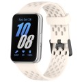 For Samsung Galaxy Fit 3 Hole Style Dual Buckle Silicone Watch Band(Starlight)