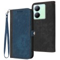 For vivo Y27s 4G Global Side Buckle Double Fold Hand Strap Leather Phone Case(Royal)