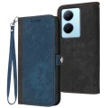 For vivo Y78+ 5G Global/Y78 5G Global Side Buckle Double Fold Hand Strap Leather Phone Case(Royal)
