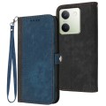 For vivo Y100 5G Global Side Buckle Double Fold Hand Strap Leather Phone Case(Royal)