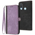 For vivo Y17/Y15/Y12/Y11 Side Buckle Double Fold Hand Strap Leather Phone Case(Purple)