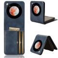 For ZTE nubia Flip / Libero Flip Skin Feel Card Slot Leather Phone Case(Blue)