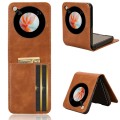 For ZTE nubia Flip / Libero Flip Skin Feel Card Slot Leather Phone Case(Brown)